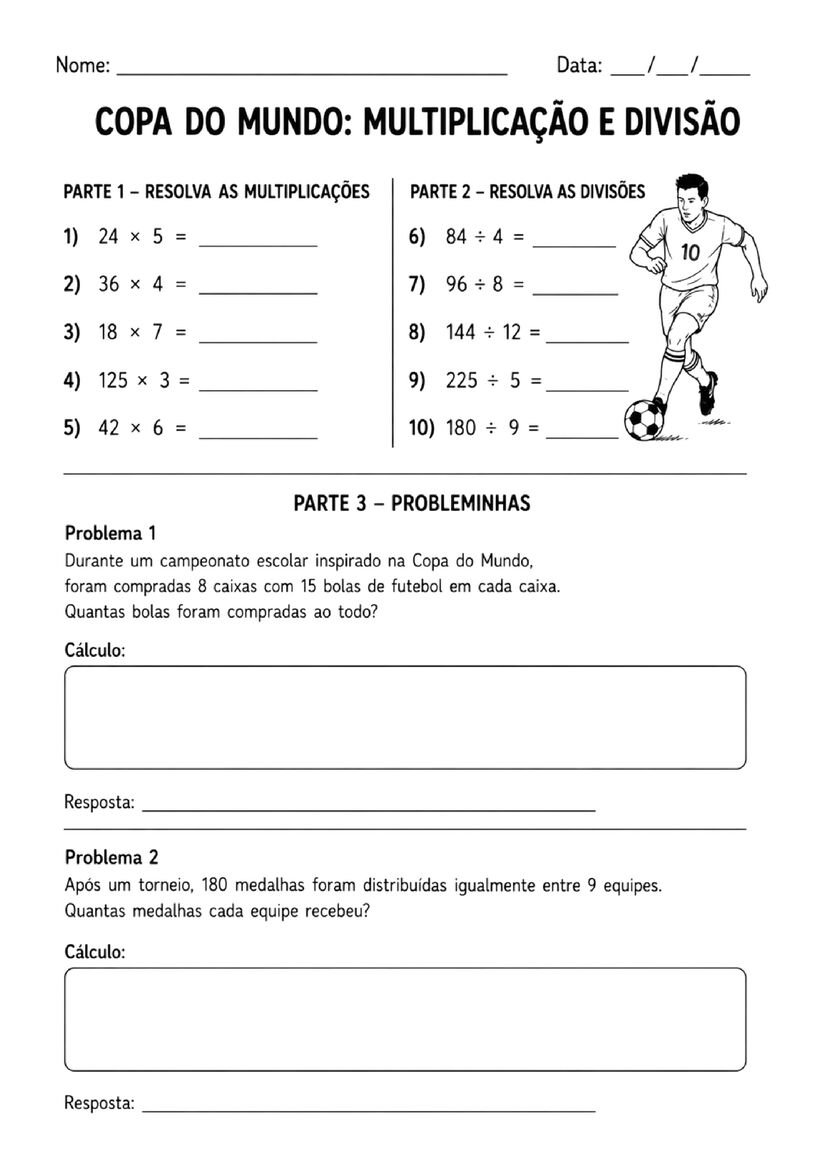 11 Atividades copa do mundo 5º ano para imprimir página 2
